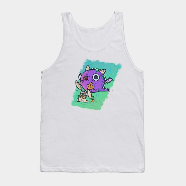 Chubby monster Tank Top by teahabe